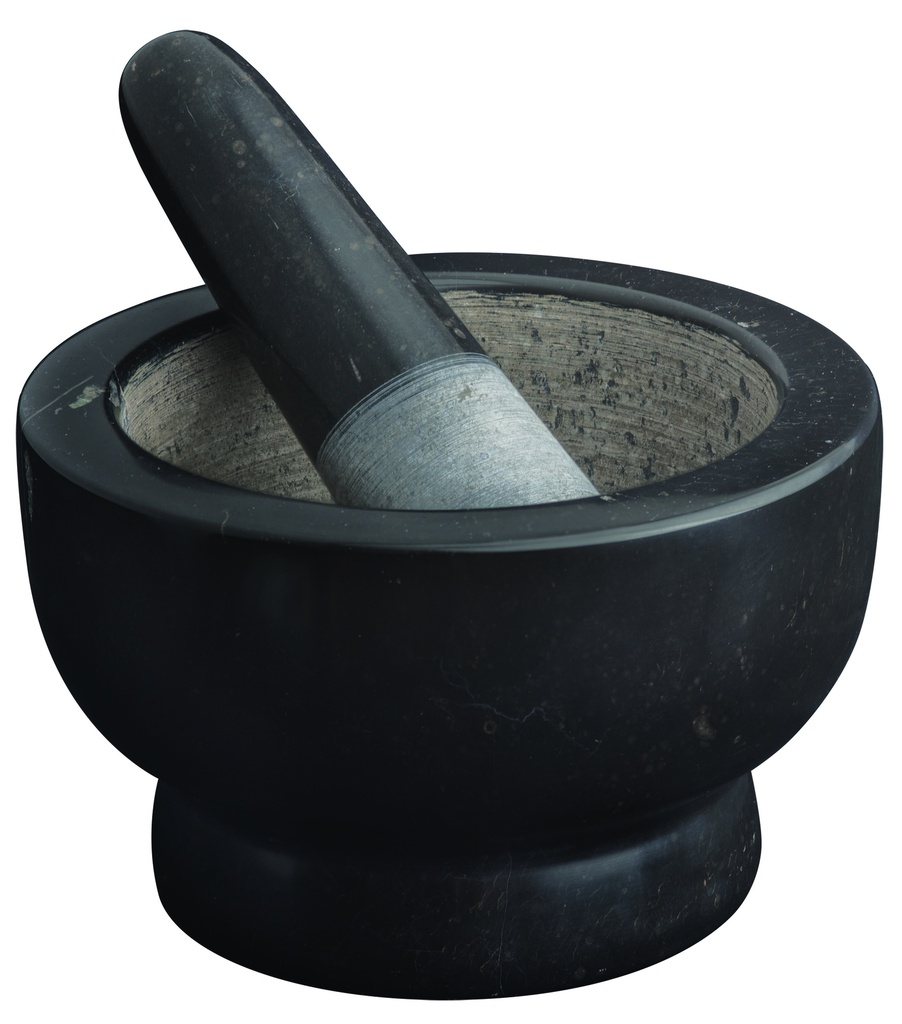Avanti Marble Footed Mortar & Pestle (Black)