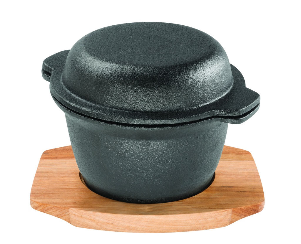 Pyrolux Pyrocast Garlic Pot With Maple Tray