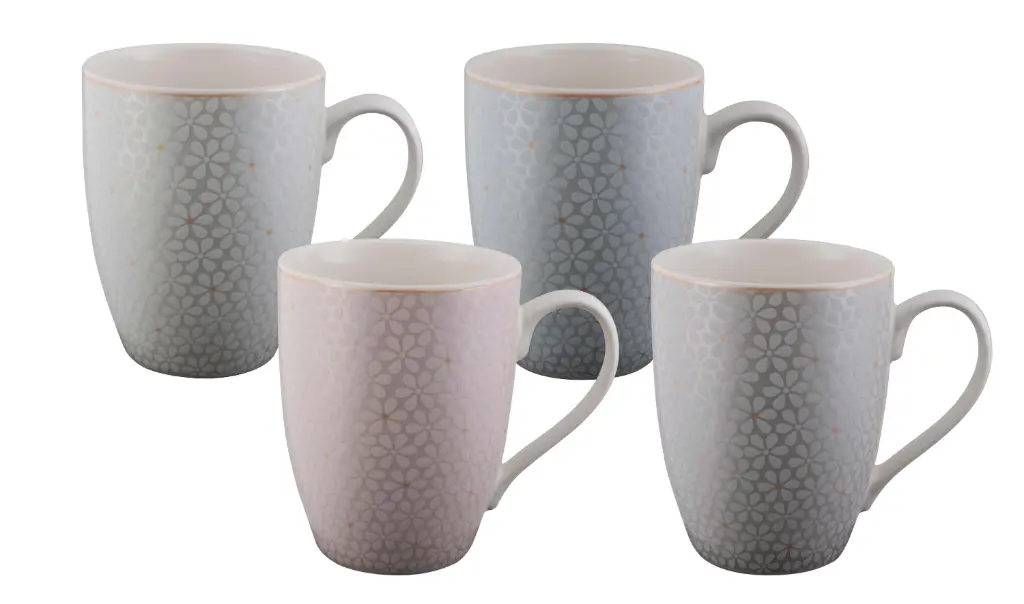 BUNDANOON Coupe Mug 355ml Set of 4 - Pastel Petals