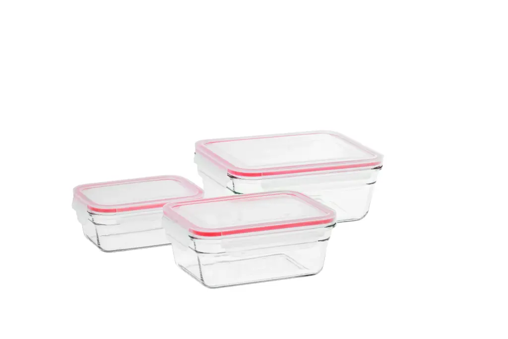 [28083] Glasslock Oven Safe Glass 3 Piece Container Set