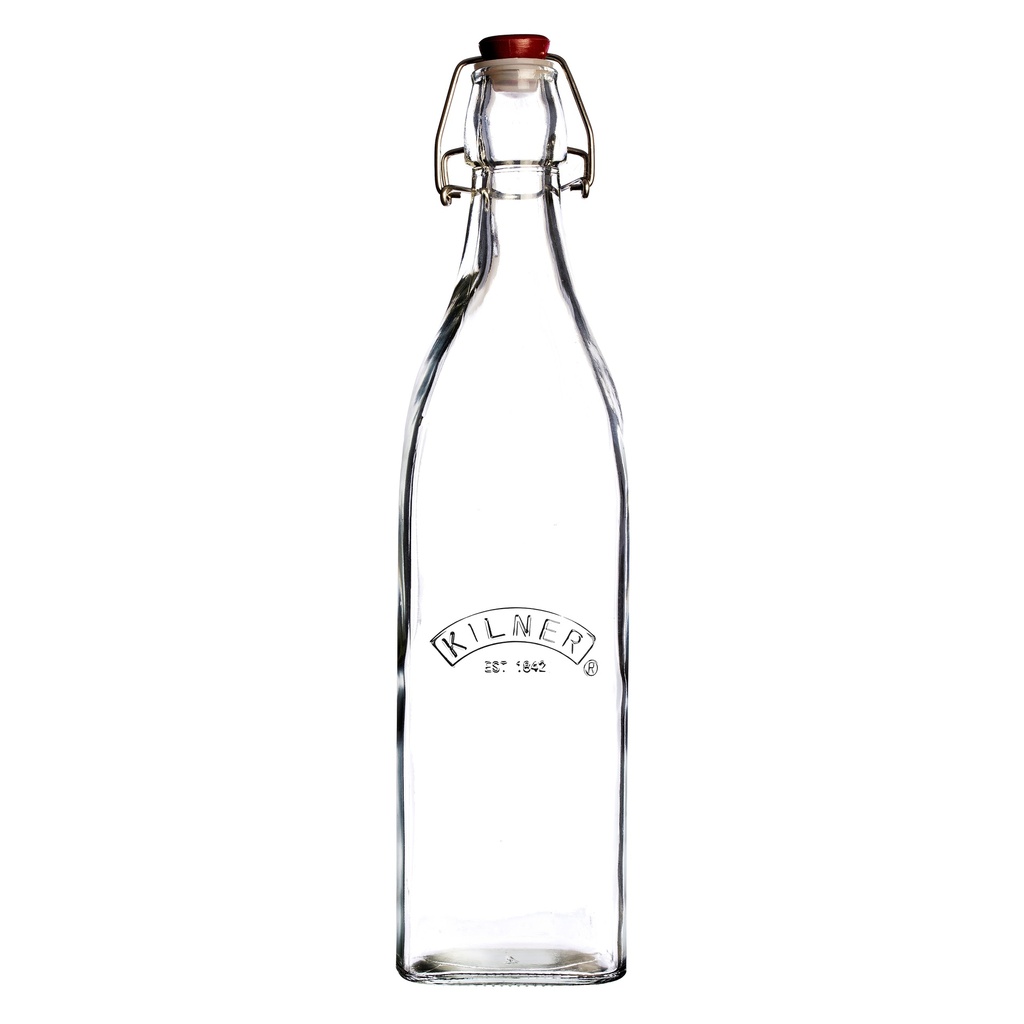 [01689] Kilner Square Clip Top Bottle 1 Litre