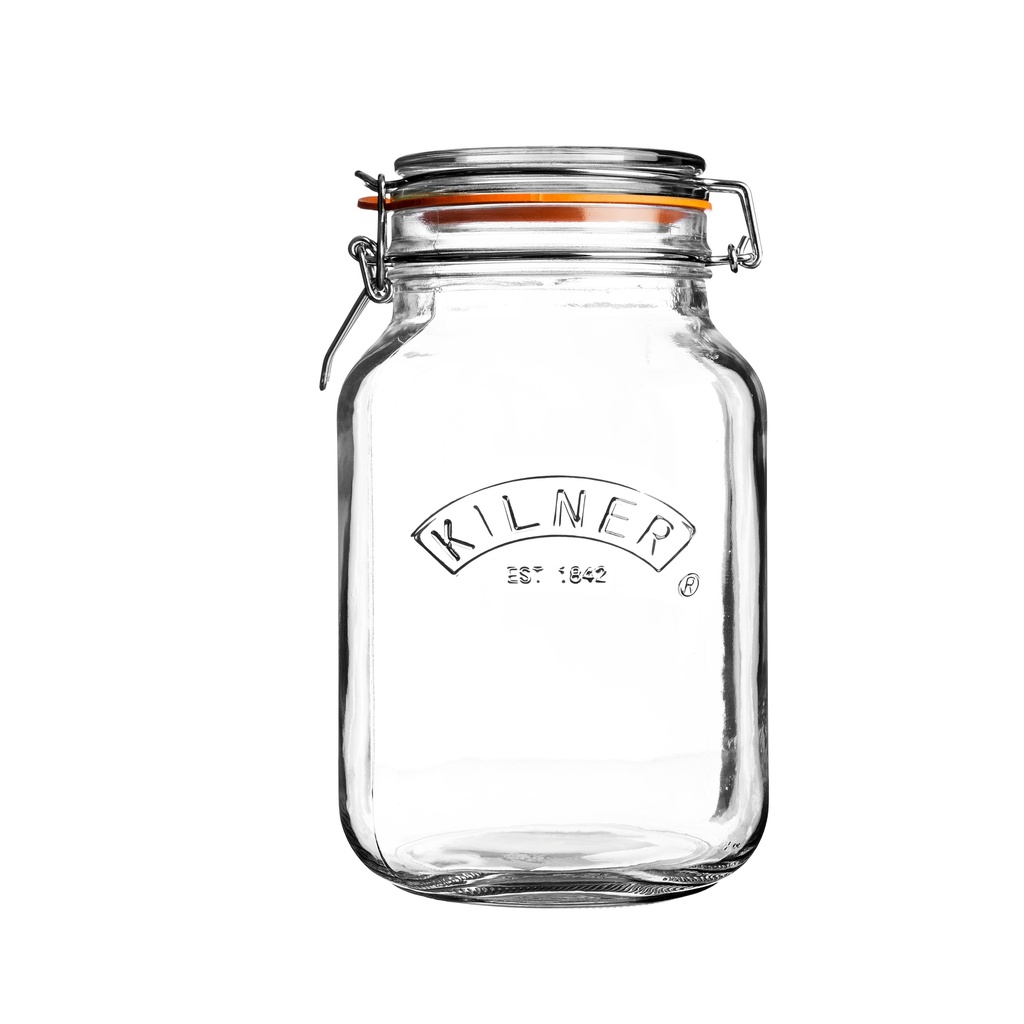 [01654] Kilner Sqaure Clip Top Jar 1.5 Litre