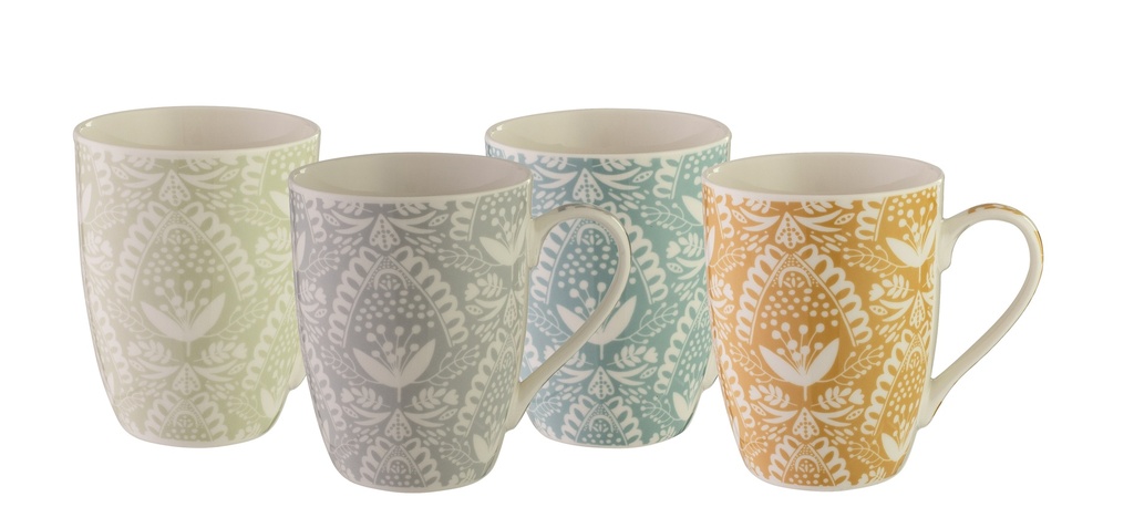 [43002] Bundanoon Coupe Mug - Lace Set Of 4