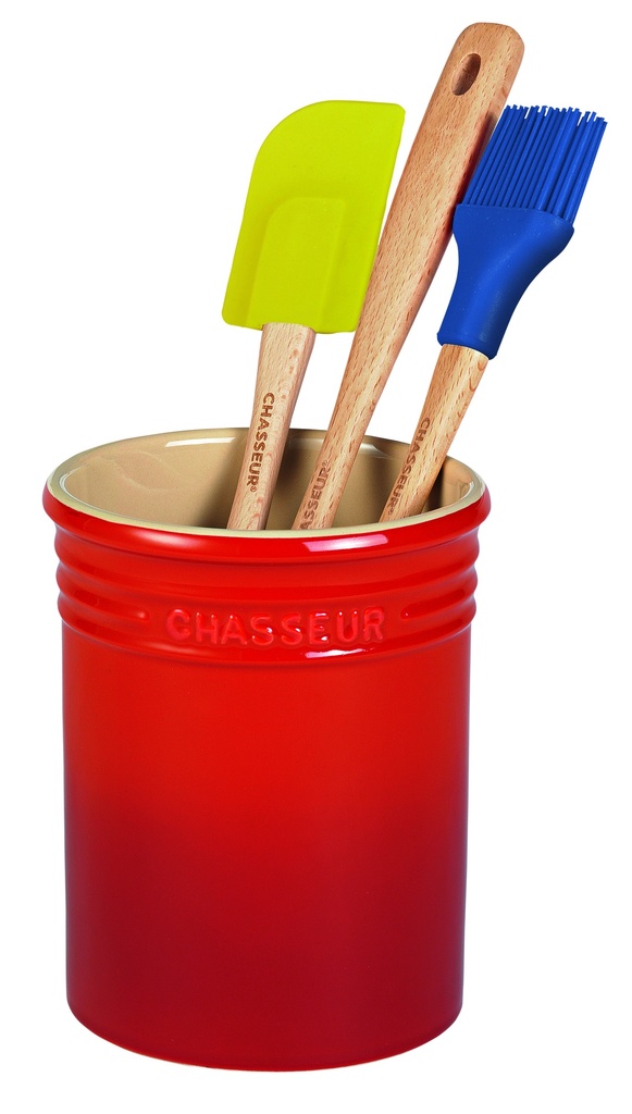 Chasseur Utensil Jar 17cm x 14cm (Red)