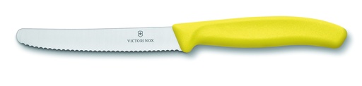 [6.7836.L118] Victorinox Steak & Tomato Knife - 11cm Round Tip - YELLOW
