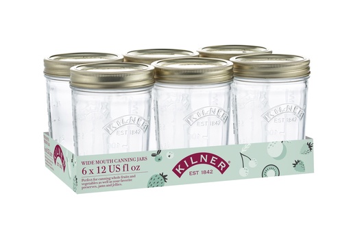 [02211] Kilner 6 x 350ml Wide Mouth Preserve Jar