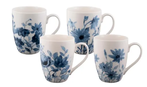 [43027] BUNDANOON Coupe Mug 355ml Set of 4 - Garden Blues