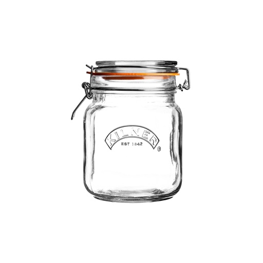 [01653] Kilner Sqaure Clip Top Jar 1 Litre