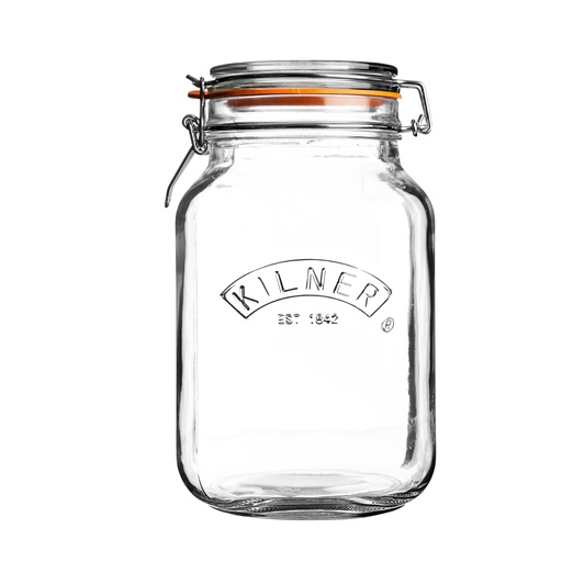 [01655] Kilner Square Clip Top Jar 2 Litre