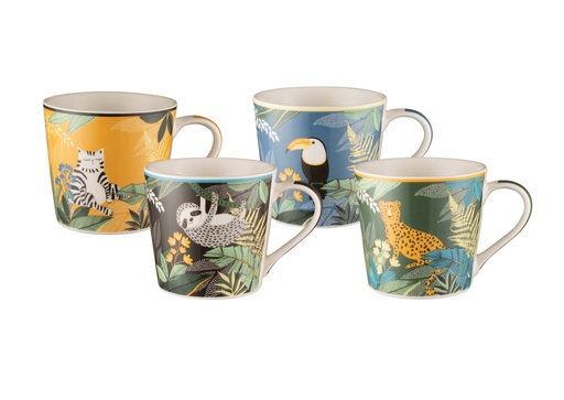 [43022] Bundanoon Mod Mug Set Of 4 - Safari